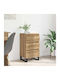Drawers Storage Metal L40xW35xH70cm