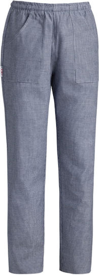Blue Checked Chef Pants Bianco Blue Egochef 3504053c