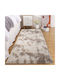SpitiBazaar Antiderapant Covor Rectangular Din blană Light Brown