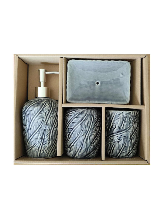 Decomarket Porcelain Bathroom Accessory Set 4pcs
