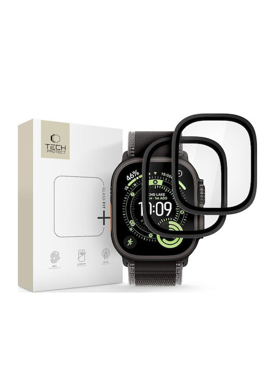 Tech-Protect Glass Ring Gehärtetes Glas für das Apple Watch Ultra 49mm 2Stück Black