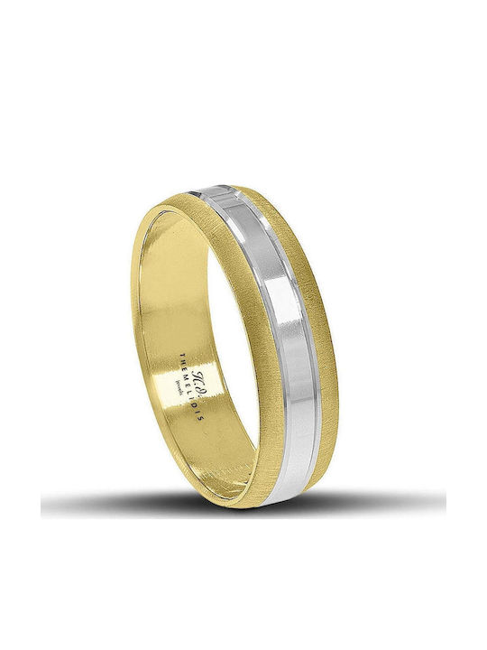 Themelidis Jewels Σετ Βέρες Δίχρωμες 14Κ με Ματ...