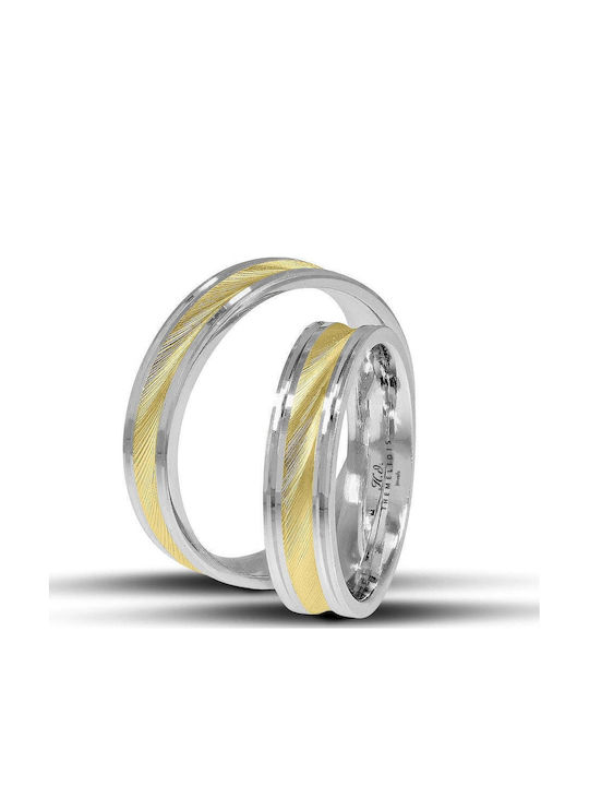 Themelidis Jewels Σετ Βέρες από Λευκόχρυσο 14Κ