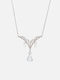 Chrysothemiss Colier Femei Ice Petal Placat Cu Platină Cristal