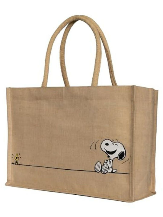 Lavatelli Jute Tote Bag Eco Shopping Bag Snoopy Laughing