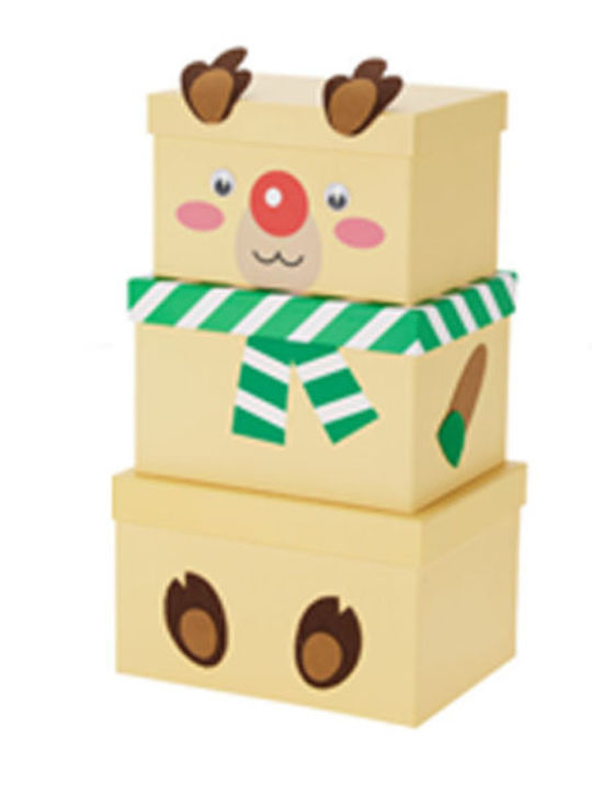 Reindeer Paper Christmas Gift Box for Presents ...