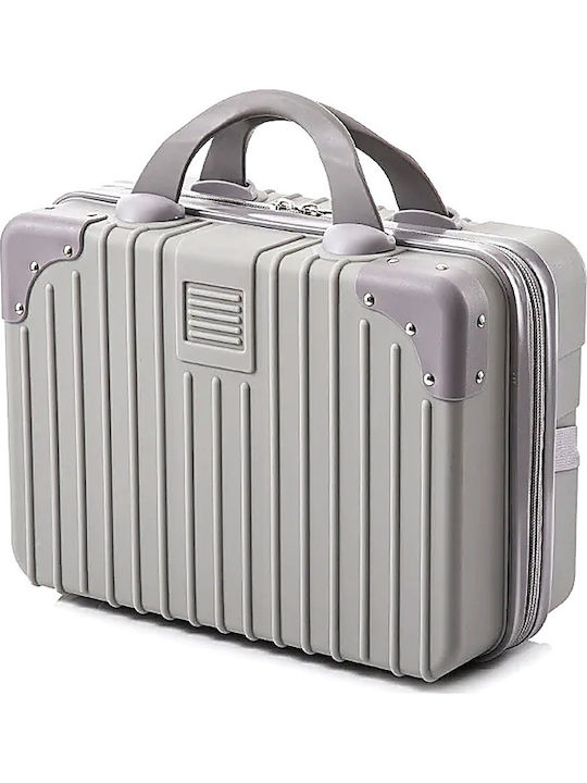 Travel Toiletry Bag Pp Plastic – L33xW19xH25cm – Elastic Support Strap – Gray