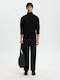 Long Sleeve Men's Blouse Black