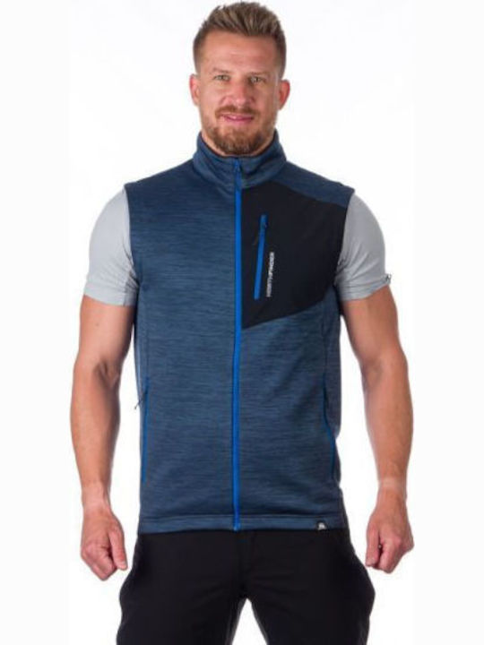 Sleeveless Jacket Dark Blue Melange