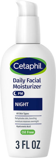 Cetaphil PM Daily Facial Moisturiser Cremă Hidratantă de Față de Noapte cu Acid Hialuronic 88g