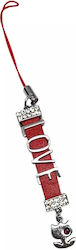 Dekoratives Handy-Schmuck Russ Berrie *93191-4 O Love Inschrift Handy-Tasche 10 cm Silber