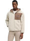 Men's Fleece Hoodie Jacket Beige