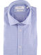 Long-sleeved Cotton Shirt Checked Light Blue