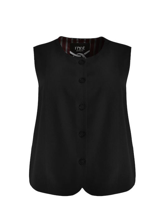 Mat Fashion Negru Vestă de damă