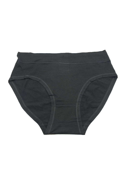 Power Flower Cotton Women's Briefs Black