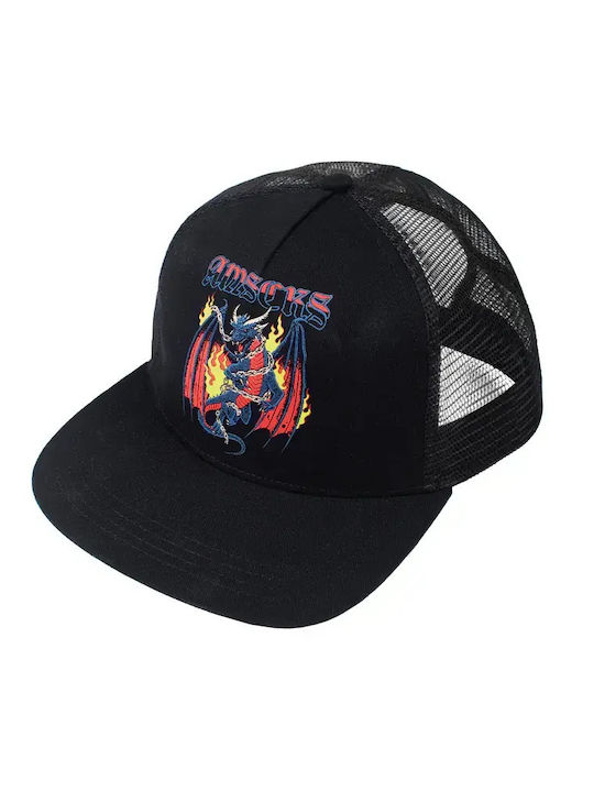 American Socks Dragon Force Trucker Cap Black Asg126 Black One Size American Socks Dragon Force Trucker Cap Black Asg126 Black One Size