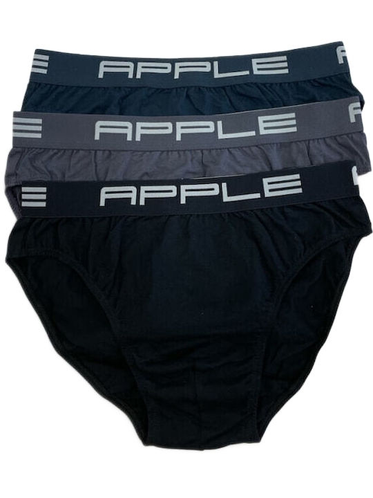 Ανδρικά Σλιπ Μαυρο, Μπλε, Ανθρακι 3Pack