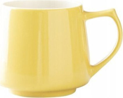 Origami Becher Keramik Gelb 320ml