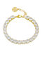 Oxette Women's Bracelet made of Steel Gold Plated with Zircon