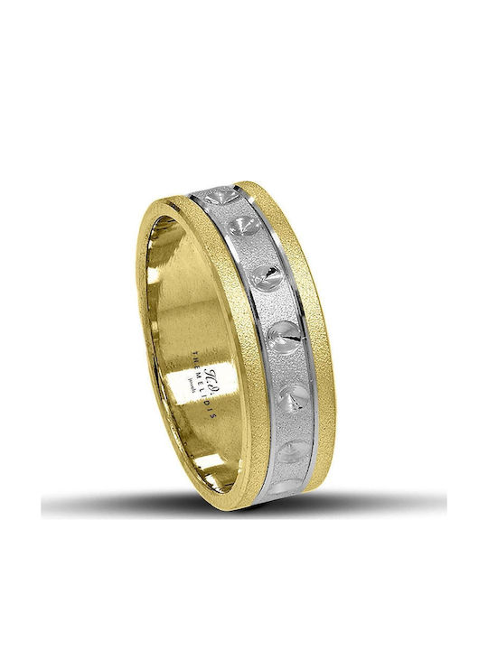 Themelidis Jewels Wedding Rings Bicolour 22K