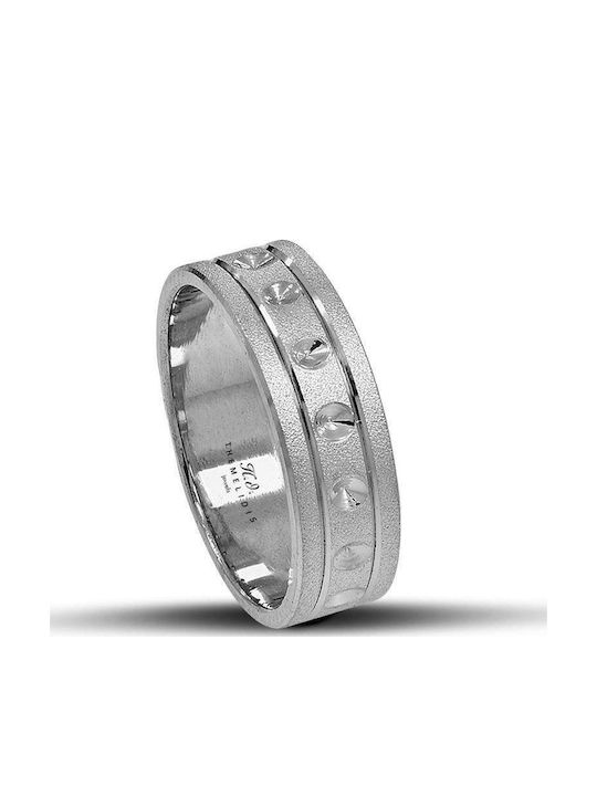 Themelidis Jewels Σετ Βέρες από Λευκόχρυσο 14Κ με Ματ Φινίρισμα