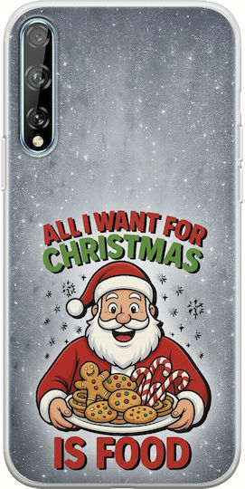 All I Want Christmas Is Food Huawei P Smart S Flexible TPU Transparent Silicone Case