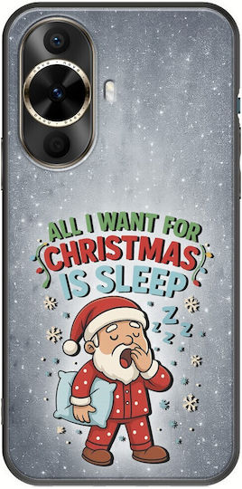 All I Want Christmas Is Sleep Huawei Nova 12s Черен TPU Силикон