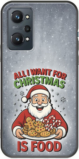 All I Want Christmas Is Food Realme GT 2 5G Black TPU Black Silicone