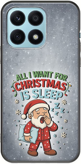 All I Want Christmas Is Sleep Honor X8a Черен TPU Силикон