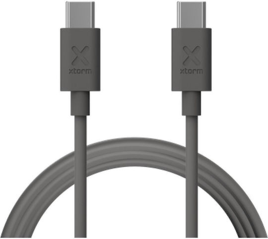 Xtorm USB 2.0 Cable USB-C male - USB-C 100W PD Γκρι 1m 100348