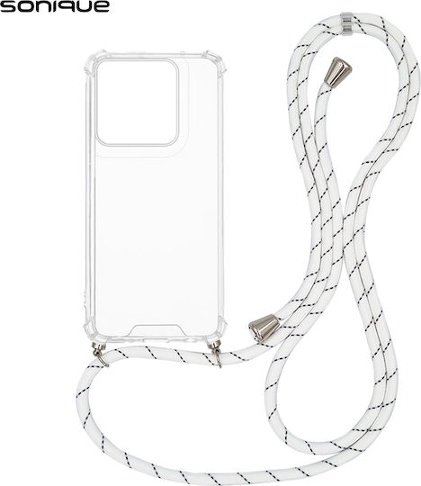 Калъф Силиконов Връзка Sonique Armor Clear Motorola Edge 60 Pro 5g Rainbow Бял