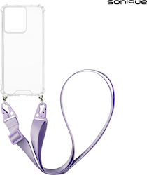 Silicone Case Strap Sonique Armor Clear Motorola Edge 50 5G Lilac Silicone Case Strap Sonique Armor Clear Motorola Edge 50 5G Lilac