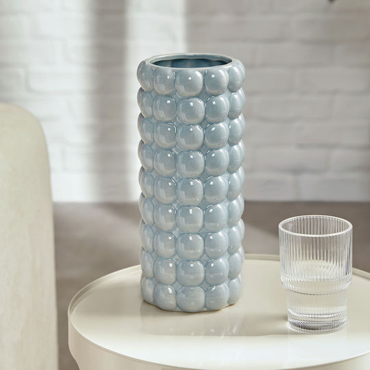 Decorative Vase Blue 10.5x10.5x23cm