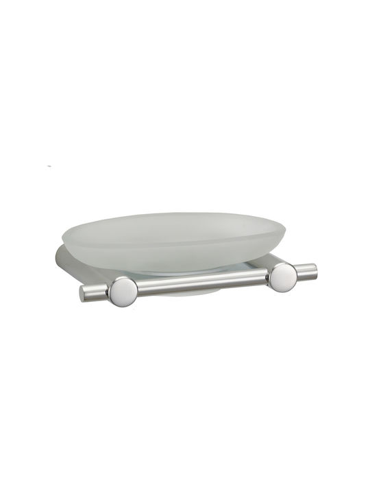 Bronze Art Wandmontierte Inox Seifenschale Silber