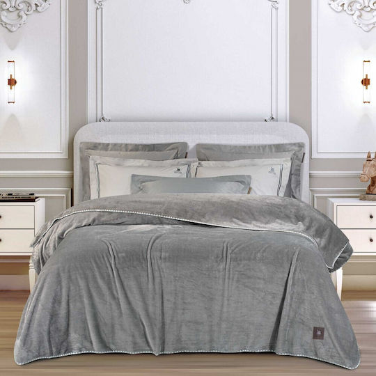 Greenwich Polo Club 4439 Fleece Single Blanket 170x240cm Gray