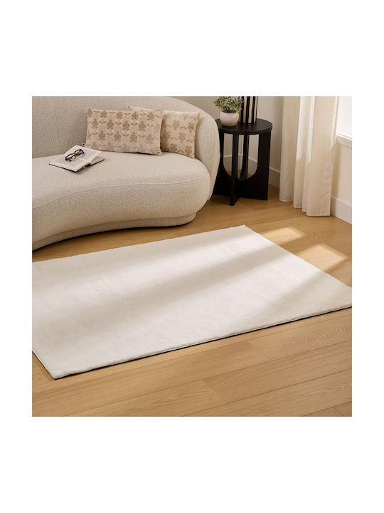 A-s Couka Anti-slip Rug Rectangular Furry White