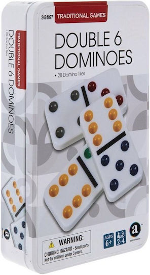 Επιτραπέζιο Παιχνίδι Double 6 Dominoes για 2-4 Παίκτες 6+ Ετών Ambassador