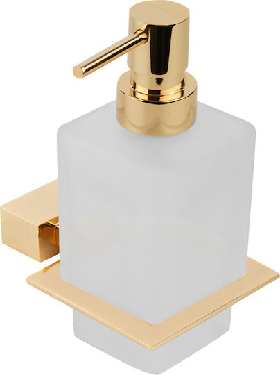 Bronze Art Επιτοίχιο Dispenser Γυάλινο Χρυσό