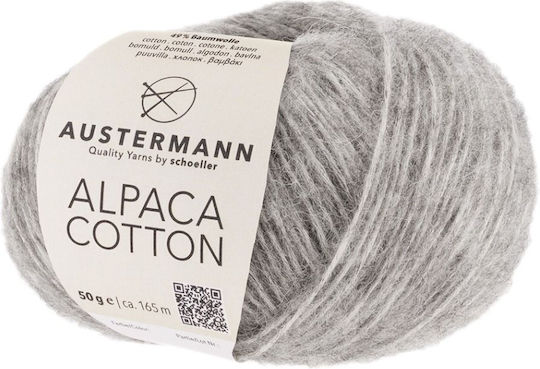 Fir De Tricotat Alpaca Bumbac 165 M 50g Alpaca Bumbac Austermann Argintiu