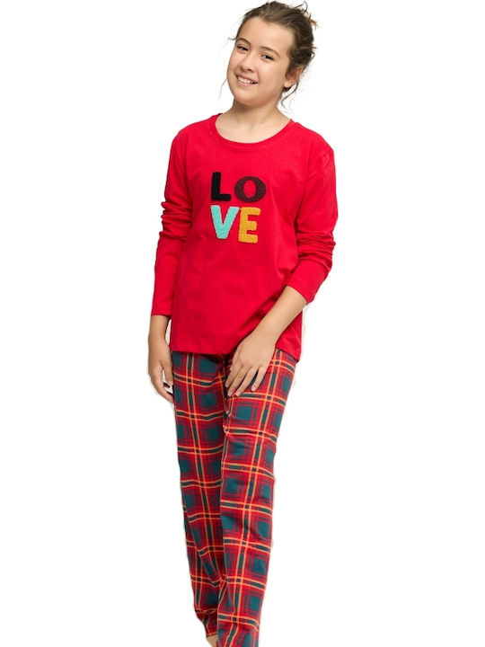 Sexen Pijama pentru copii De iarnă Din bumbac Red