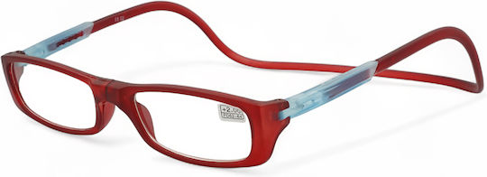 Optosquad Reading Glasses +2.00 with Magnet in Red color A009-2