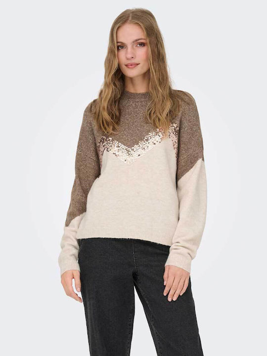 Jdy Women's Long Sleeve Sweater Beige