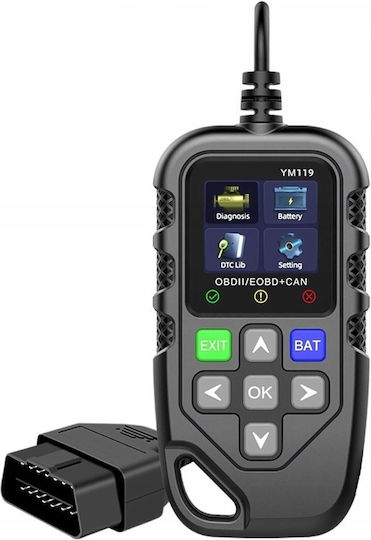 Tester Diagnoză Auto Obd2 Zola Citește Șterge Coduri de Eroare Ecran Lcd 12.9 X 6.8 X 1.8 Cm