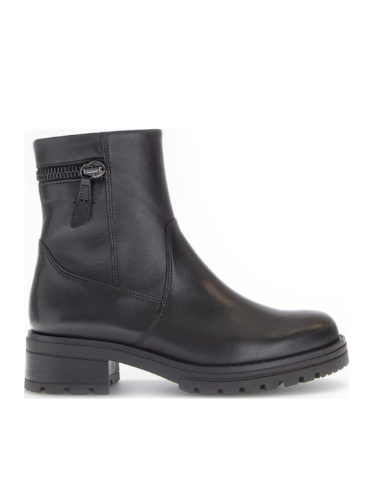 Gabor Leder Stiefeletten Damen Schwarz