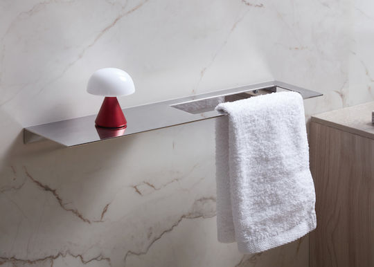 Bronze Art Wall Mounted Bathroom Shelf Metallic 50x50x2.5cm Bronze