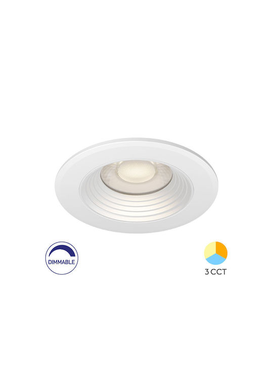 Braytron Recessed Spot with Integrated LED and Warm White Light White 1pcs