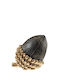 Weihnachtsbaumschmuck Polyester Eichel Schwarz Gold 14x11,5x12,5cm