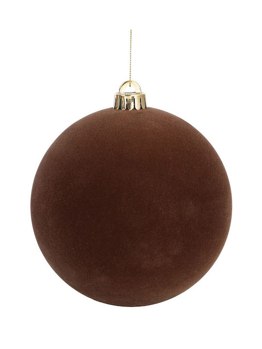 Lianosxmas Braune Velours Kunststoff Weihnachtsbaumschmuck 15cm 26279