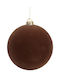 Lianosxmas Braune Velours Kunststoff Weihnachtsbaumschmuck 15cm 26279