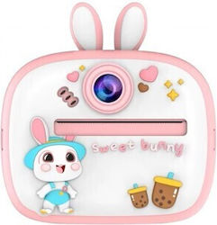 AM-300 Sweet Bunny Παιδική 20MP με Θερμική Εκτύπωση Ροζ